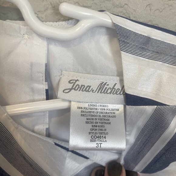 Jona Michelle Toddler Girls Special Occasion Dress Sleeveless Blue 3T Holiday - Picture 4 of 10